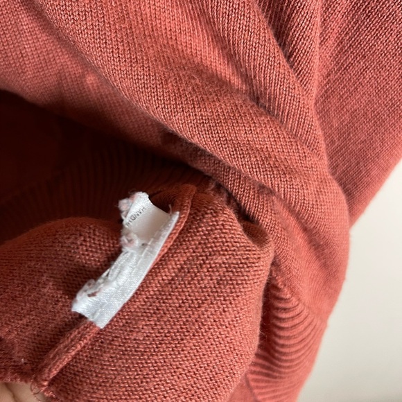 Anthropologie Clara Terracotta Linen Blend Oversized Knit Top XS - Picture 5 of 6